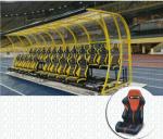 Foldable Double Row Soccer Pitch Leather Football Substitute Bench Sideline