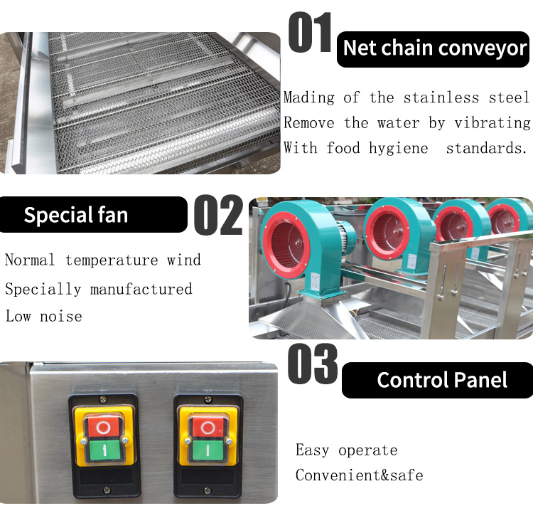 SS304 Food Processing Machinery , 500kg/h Air Dry Fruit Machine