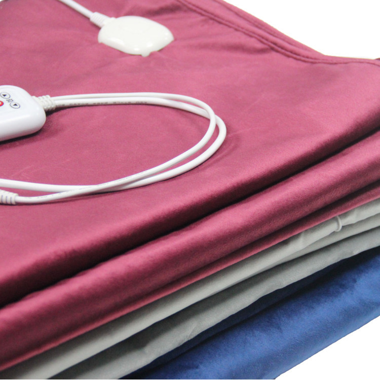 Wholesale Custom Home Best Portable Smart Washable Folding Far Infrared Energy Efficient Flannel Heated Blanket