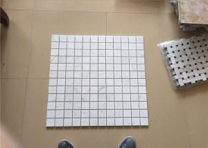Quality Square Carrara White Marble Mosaic Wall Tiles For Home Decoration wholesale