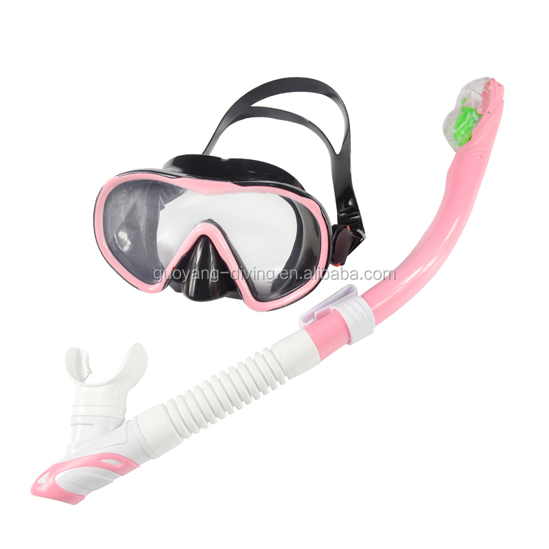 Silicone Skirt Ladies Snorkel Set Dry Top Diving Mask Set Scuba Diving Equipment