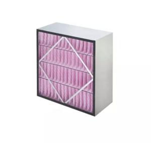 Quality Galvanized Frame Pleated F7 HVAC Air Filter High Dust Loading Capacity wholesale