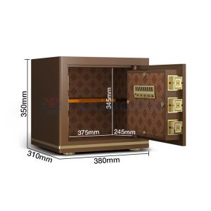 Quality Coffee Solid Steel Office Safe Box Dual Alarm Fingerprint Safe Box YB/N7-35 wholesale
