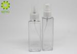 Square Shape Cosmetic Spray Bottles , Clear Plastic Spray Bottles