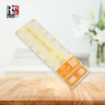 Food Poly Packaging Bags With Small Cross Block Stand And Square Transparent