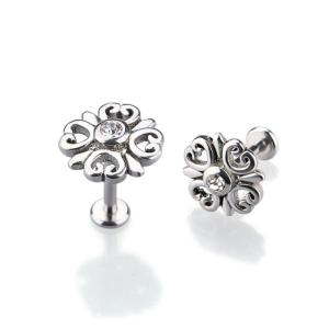 Quality High Quality Piercing Jewelry Flower Fashion Lip Ring Labret Lip Ring wholesale