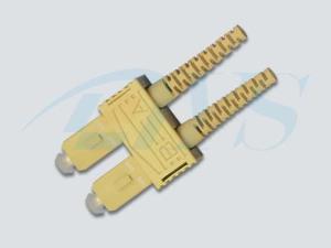 Quality Beige SC UPC Optical Fiber Connectors 9 / 125um Fiber For Local Area Networks wholesale