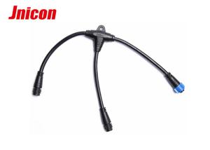 Quality Outdoor LED Light Waterproof Cable Connector , 3 Pin Splitter Waterproof T Connector wholesale