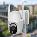 4G Outdoor PTZ Surveillance Camera 360 Degree Swiveling Wireless PIR Full Color