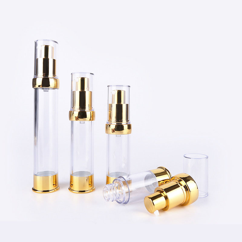 Clear Empty Facial Serum Pump Packaging White 10ml - 30ml