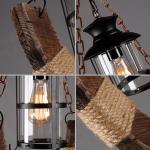 Industrial Wood Chandelier Creative Living Room Bar Dining Room Handing Lamp(WH