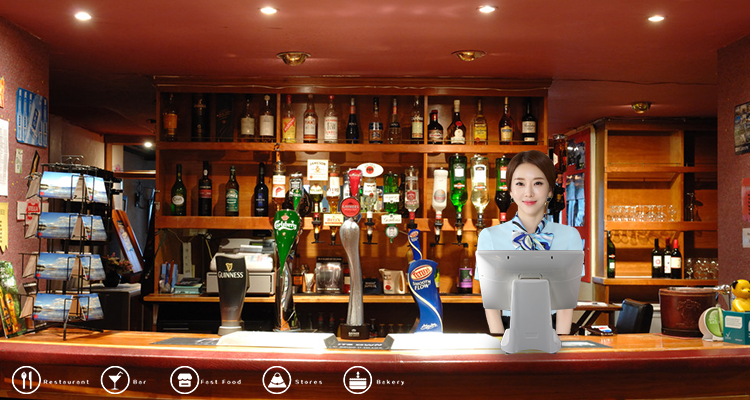 15 Inch All In One Register Touch Screen Pos System Cashier Machine for Your Business