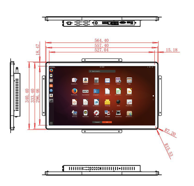 23.8-Inch Linux Industrial Interface for Logistics Tracking, Digital Directories, Retail Systems, and Environmental Monitoring