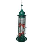 Green Welded Steel Wire Mesh Hanging Bird Feeders Automatic Anti Squirrel