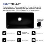 33 Inch Drop In Matte Black Bathroom Farmhouse Sink Double Bowl Kitchen