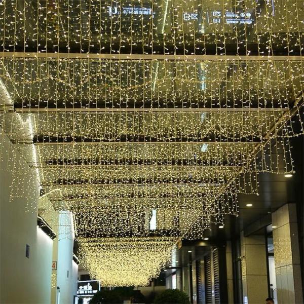Cheap 96 LED Curtain Icicle Lights 3m For Christmas Decoration for sale