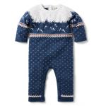 Wholesale Infant Rompers Christmas Knitted Cute Pattern Embroidery Jumpsuits