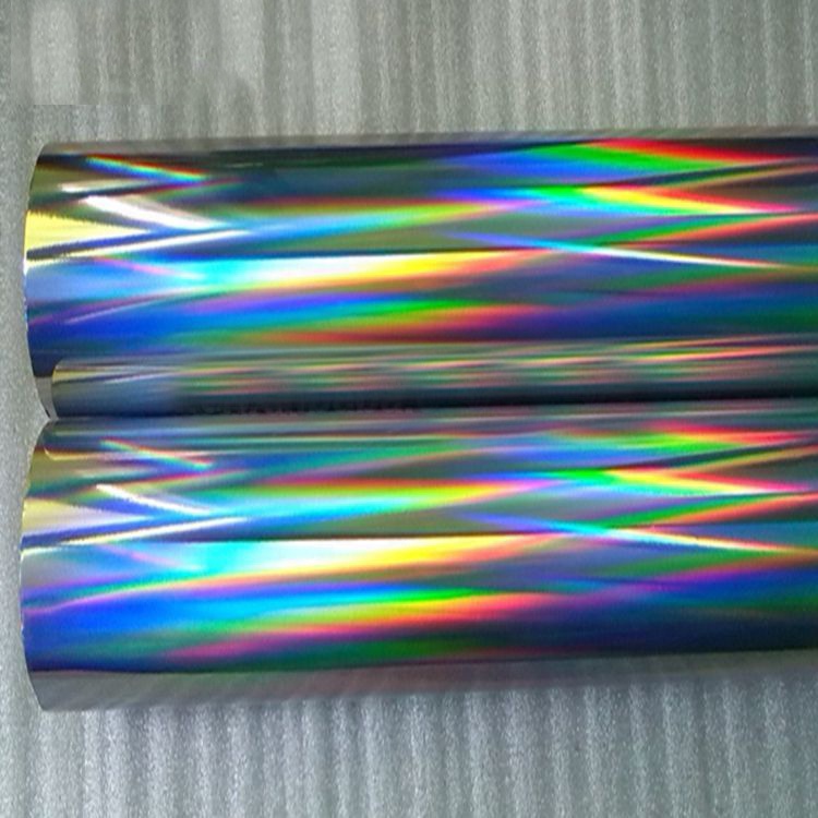 Standard Flexo Rainbow Silver Holographic Foil , Cold Foil Stamping For Packaging
