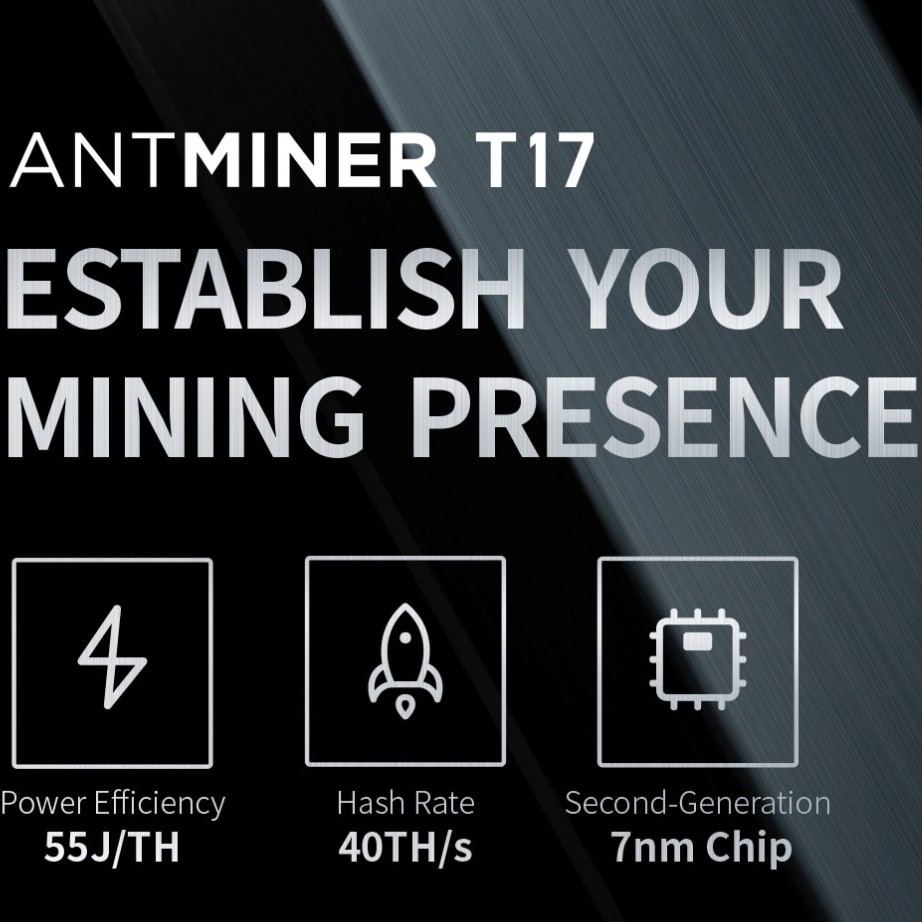 40TH/S BTC Miner Machine T17 Antminer
