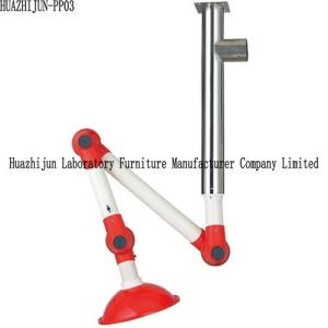 Quality Wall Mounted Laboratory Fittings Fume Extractor Exhaust Arms 304 SS Center Bolt wholesale