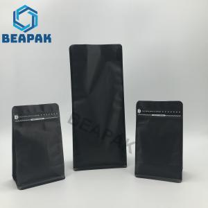 Quality VMPET Matte Black flat bottom side gusset bag Gravure Printing wholesale