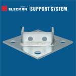 Double Colum Single Level Strut Post Base Plate Strut Post Galvanised Steel
