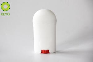 Quality 60g White Plastic Deodorant Stick Containers Oval Shape With Press Cap wholesale