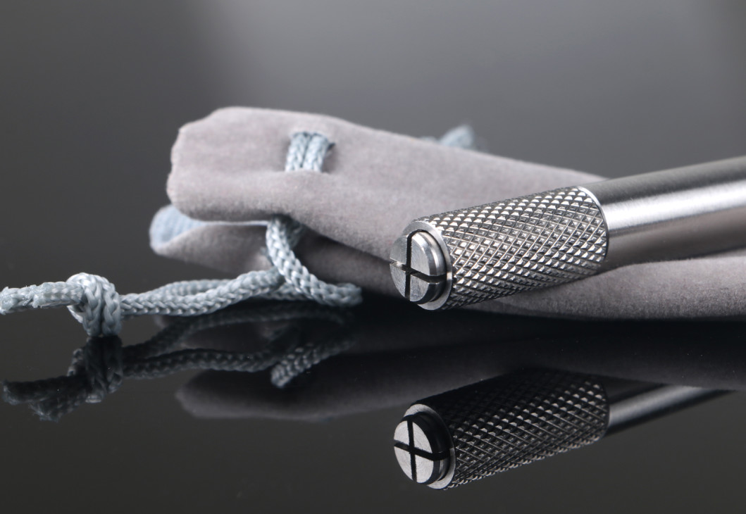 Stainless Steel Autoclavable Manual Tattoo Pen with Cloth Packing Bag For 3D Embroidered