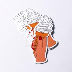 Quality OEM CMY Printing Hot Stamping Foil Self Adhesive Sticker Paper wholesale