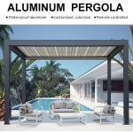 Aluminum waterproof louvered gazebo outdoor bioclimatic awning louvered system