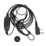 2 Pin Dual PTT Earpiece Headset Mic For Baofeng UV-82 UV-8D Walkie Talkies