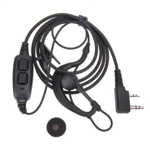 2 Pin Dual PTT Earpiece Headset Mic For Baofeng UV-82 UV-8D Walkie Talkies