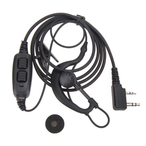 Cheap 2 Pin Dual PTT Earpiece Headset Mic For Baofeng UV-82 UV-8D Walkie Talkies for sale
