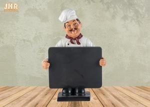 Quality Wood Mini Chalkboards Polyresin Statue Figurine Small Resin Chef Tabletop Statue wholesale