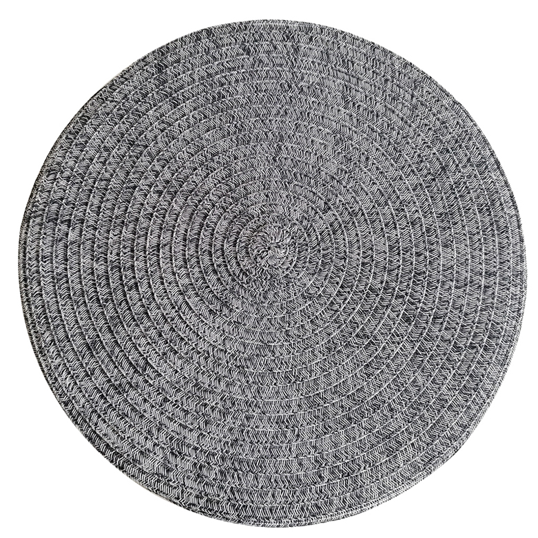 Blue PVC Golden Round Christmas Dining Table Place Mat for Dining Room and Luxury
