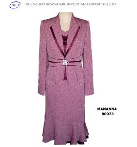 Quality new fashion 3 pieces latest skirt design pictures suit wholesale