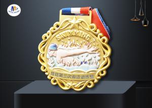 Quality Colorful Printing 65×4MM Sports Award Medals And Ribbons wholesale