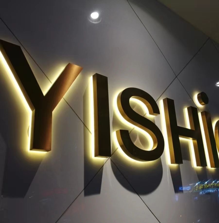Stainless Steel LED Backlit Characters Shopping Mall Signs Illuminated Characters Metal Backlit Characters LED Billboards