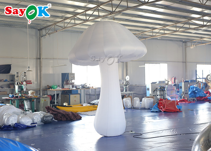 Polyester Inflatable Lighting Decoration With LED Light For Party / Blow Up Mushroom