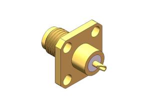 Quality Gold Plated Flange Mounting 50Ohm SMA Female Connector wholesale