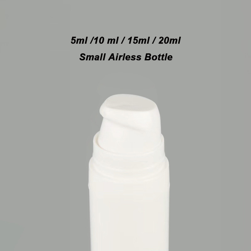 Sample Free 5ml 10ml 15ml 30ml Clear Empty Airless Pump Serum Lotion Frosted Bottle PCR Resistant Luxury Airless Bottle with Pump