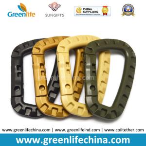 Quality 8.5x5.6x0.7mm Big Size Plastic Carabiner Hook Popular Military Colors wholesale