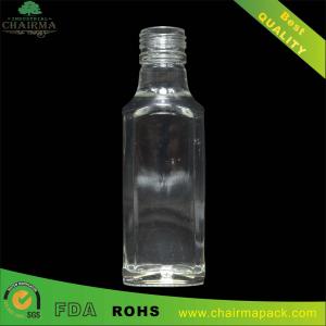 Quality 188ml Blown Square Glass Bottle for Gin wholesale