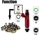 Universal Fuel Injector 102A 102b Micro Basket Filter 6mm X 3mm X10.7mm Asnu02