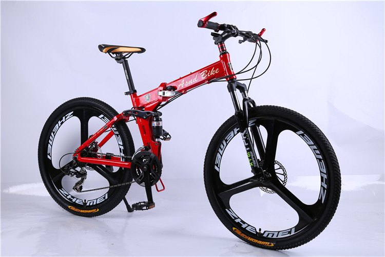 3 spoke mag alloy wheel Shimano 24/27/30 speed alloy chinese folding mountain bike MTB