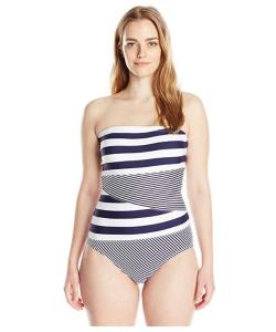 Quality Women's XL football striped one-piece swimsuit wholesale