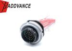 CT63CL-2028ZJE36 Metal Male Auto High Speed 26 Pin Wire Harness With Silicone