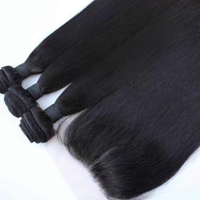 factory supply cheap brazilian hair,7A 8A virgin hair bundles with lace closure