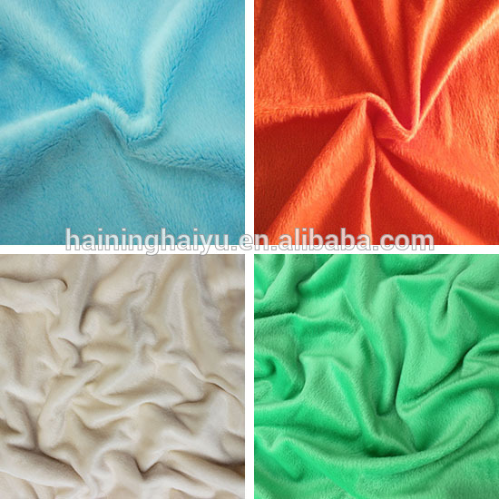 0.5mm 1mm polyster plain minky fabric textile importers knitting fabric