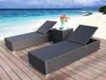 PE Rattan patio Backyard beach Chaise Lounge chairs Leisure Aluminium Outdoor